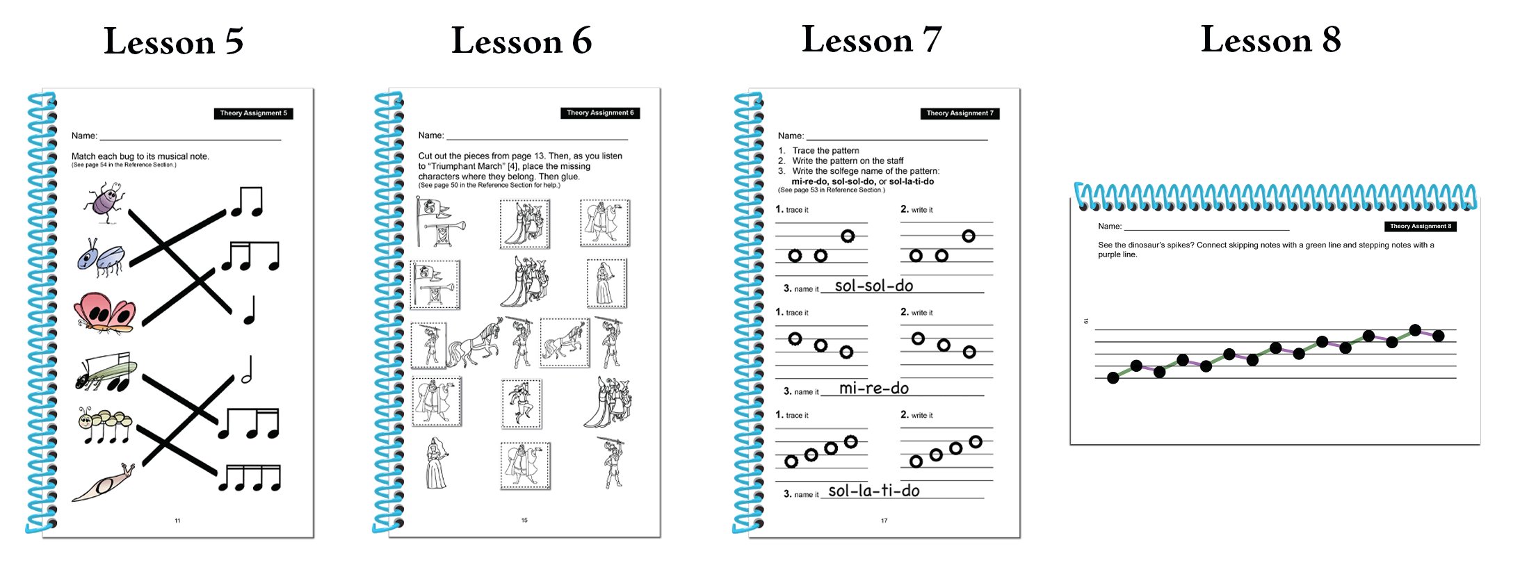 Answers for Lessons 5 through 8 of Blue Bugs