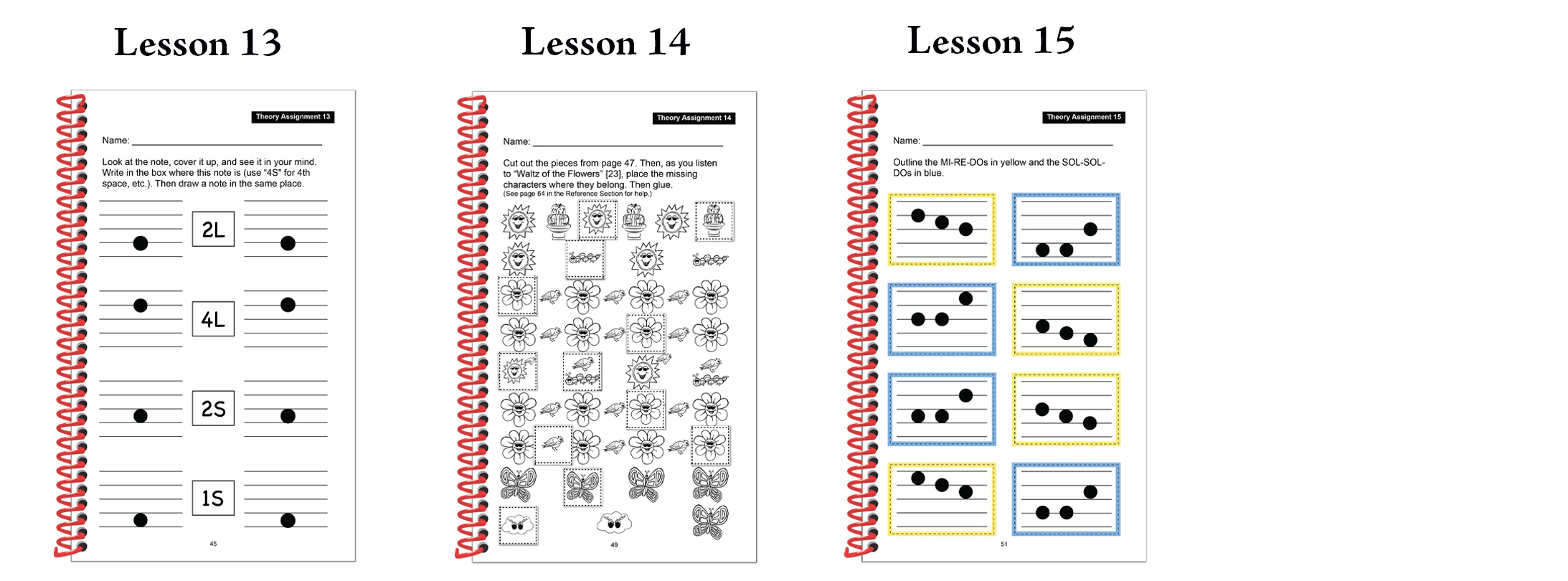 Answers for Lessons 13 through 15 of Red Balloons