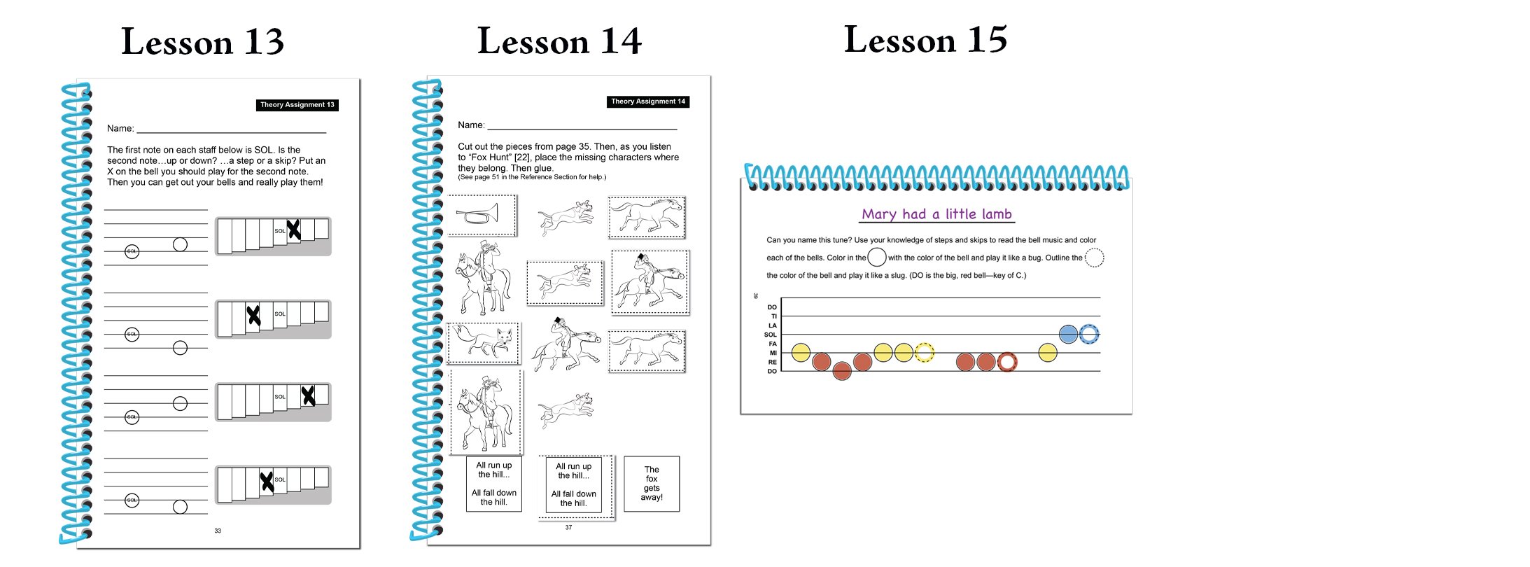 Answers for Lessons 13 through 15 of Blue Bugs