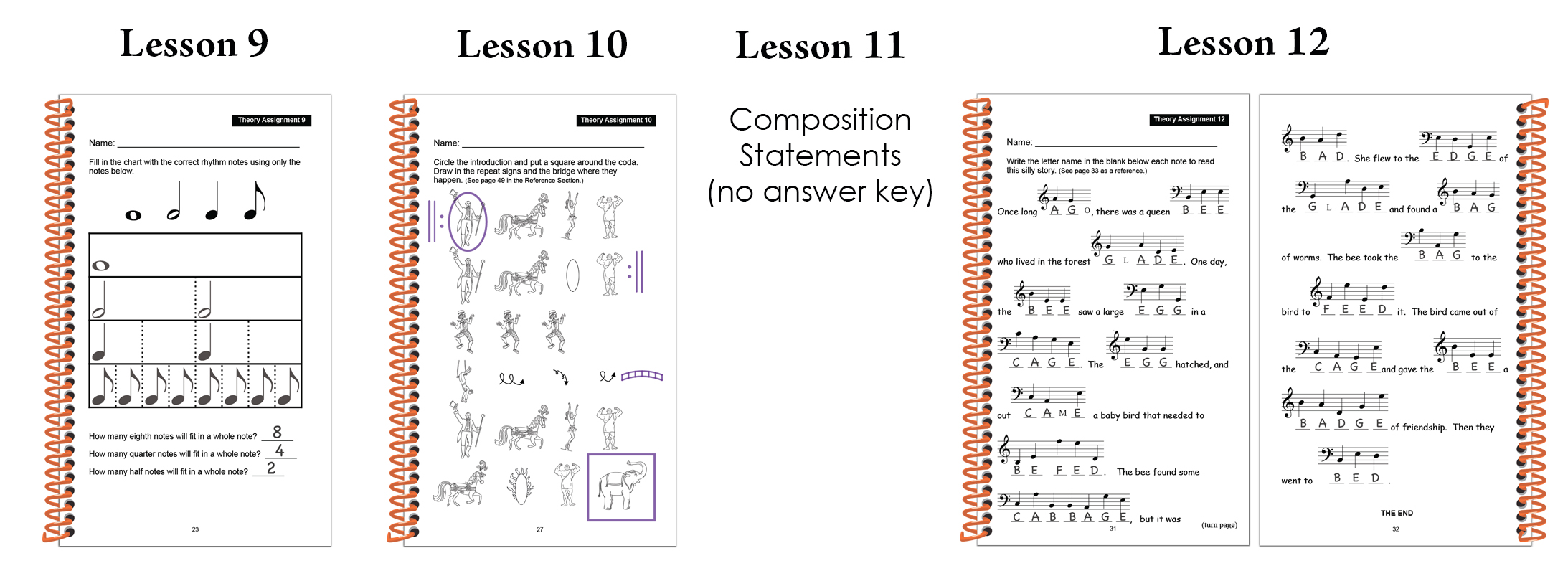 Answers for Lessons 5 through 8 of Orange Roots