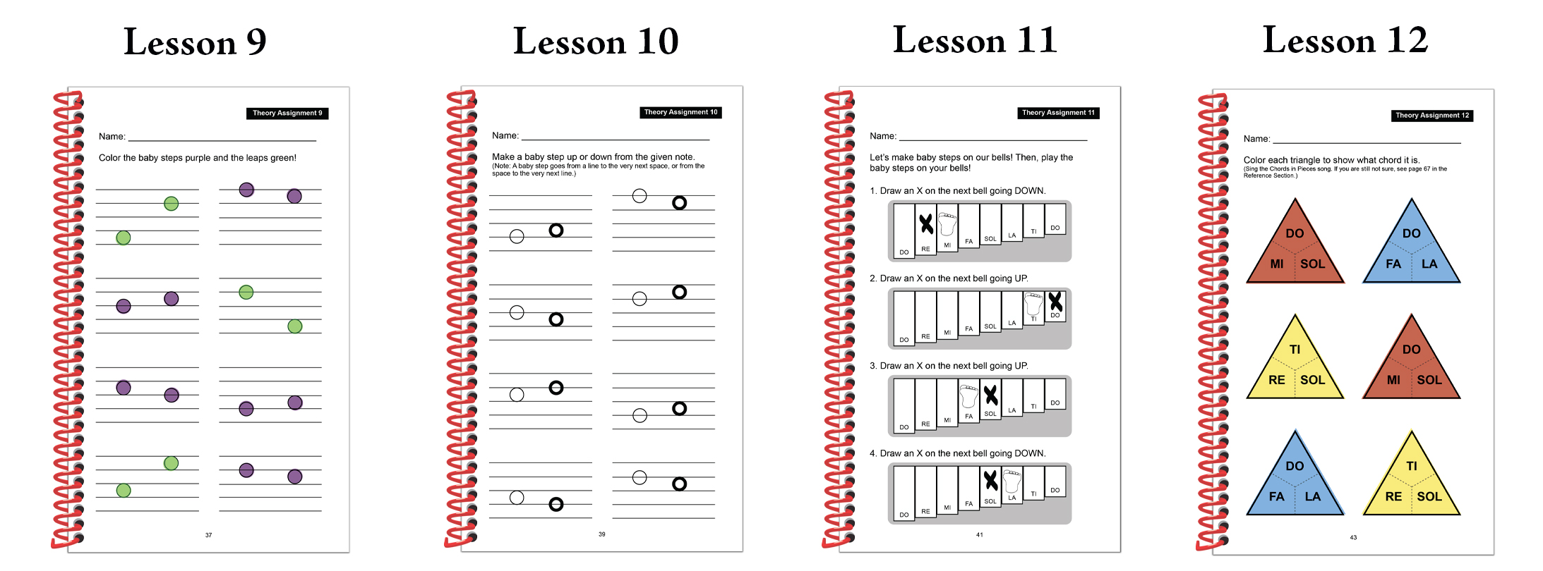 Answers for Lessons 9 through 12 of Red Balloons